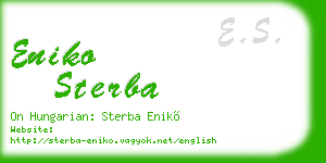eniko sterba business card