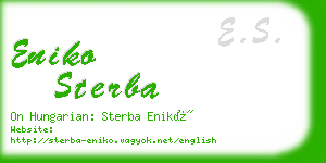 eniko sterba business card